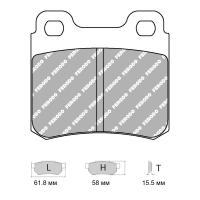 Ferodo Racing FCP586 колодки тормозные задние, состав колодок DS Performance, черный