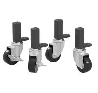 Sabelt Sim Racing к-т колес для кокпита со стопором (4 шт.), черный