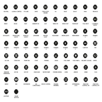 AIM к-т кнопок (72 шт.), черный