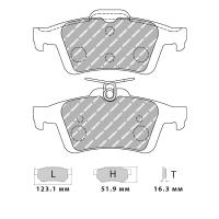 Ferodo Racing FCP1931 колодки тормозные задние, состав колодок "H" (DS 2500), черный