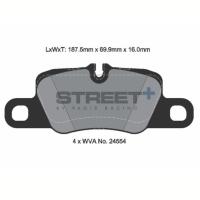 Pagid 8078 колодки тормозные задние, толщина 16 мм, состав SP (Street+)