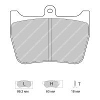 Ferodo Racing FRP3086 колодки тормозные, состав колодок "R" (DS 3000), черный