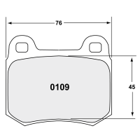 Performance Friction 0109 колодки тормозные задние, толщина 16 мм, состав Z-Rated, черный