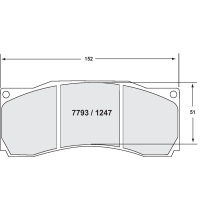 Performance Friction 7793 колодки тормозные, толщина 25 мм, состав Z-Rated, черный