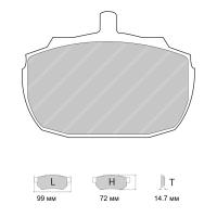 Ferodo Racing FCP832 колодки тормозные передние, состав колодок "R" (DS 3000), черный