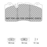 Ferodo Racing FCP5030 колодки тормозные передние, состав колодок "H" (DS 2500), черный