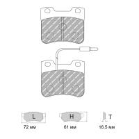 Ferodo Racing FDS745 колодки тормозные передние, состав колодок DS Performance, черный