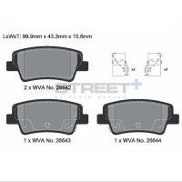 Pagid 8243 колодки тормозные задние, толщина 15,6 мм, состав SP (Street+)