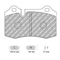 Ferodo Racing FCP1348 колодки тормозные, состав колодок DS Performance, черный