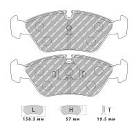 Ferodo Racing FCP256 колодки тормозные передние, состав колодок "H" (DS 2500), черный