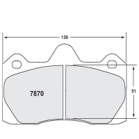 Performance Friction 7870 колодки тормозные задние, 16 мм, состав 08, черный