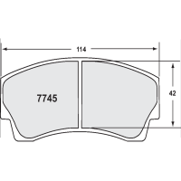 Performance Friction 7745 колодки тормозные, толщина 16 мм, состав Z-Rated, черный