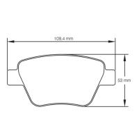 Pagid 4936 колодки тормозные задние, толщина 16,7 мм, состав RS 44