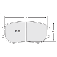 Performance Friction 7969 колодки тормозные задние, толщина 26 мм, состав 11, черный