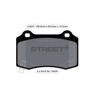 Pagid 8055 колодки тормозные задние, толщина 15,2 мм, состав SP (Street+)