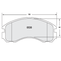 Performance Friction 0530 колодки тормозные передние, толщина 16 мм, состав 97, черный