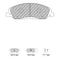 Ferodo Racing FRP3129 колодки тормозные передние, состав колодок "H" (DS 2500), черный