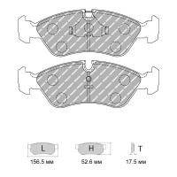 Ferodo Racing FCP584 колодки тормозные передние, состав колодок DS Performance, черный