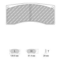 Ferodo Racing FRP3030 колодки тормозные, состав колодок "G" (DS 3.12), черный