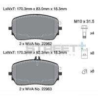 Pagid 8288 колодки тормозные передние, толщина 18,3 мм, состав SP (Street+)