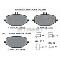 Pagid 8263 колодки тормозные задние, толщина 19 мм, состав SP (Street+)