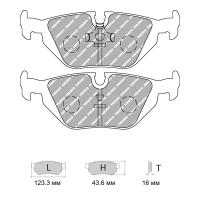 Ferodo Racing FCP850 колодки тормозные задние, состав колодок DS Performance, черный