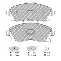 Ferodo Racing FCP1424 колодки тормозные передние, состав колодок "H" (DS 2500), черный