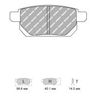 Ferodo Racing FCP4430 колодки тормозные задние, состав колодок "H" (DS 2500), черный