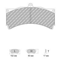 Ferodo Racing FRP3076 колодки тормозные, состав колодок "H" (DS 2500), черный