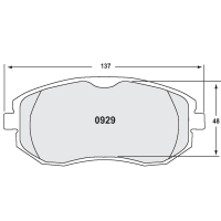 Performance Friction 0929 колодки тормозные передние, толщина 17 мм, состав Z-Rated, черный