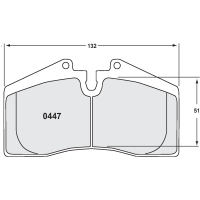 Performance Friction 0447 колодки тормозные передние, толщина 17 мм, состав Z-Rated, черный