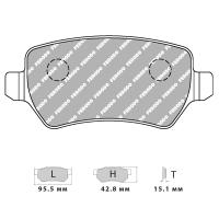 Ferodo Racing FCP1521 колодки тормозные задние, состав колодок "H" (DS 2500), черный