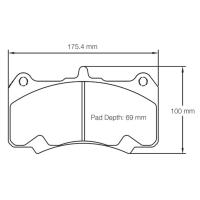 Pagid 8258 колодки тормозные, толщина 16 мм, состав RSL 1