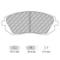 Ferodo Racing FCP1639 колодки тормозные передние, состав колодок DS Performance, черный