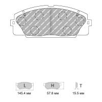 Ferodo Racing FRP3127 колодки тормозные передние, состав колодок "H" (DS 2500), черный