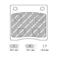 Ferodo Racing FCP39 колодки тормозные передние, состав колодок "C" (4003), черный