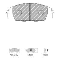 Ferodo Racing FCP1444 колодки тормозные передние, состав колодок DS Performance, черный