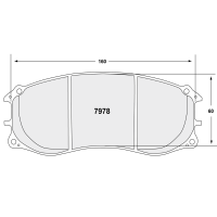 Performance Friction 7978 колодки тормозные передние, толщина 30 мм, состав 08, черный
