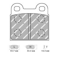 Ferodo Racing FCP3 колодки тормозные, состав колодок DS Performance, черный