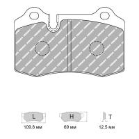 Ferodo Racing FRP3109 колодки тормозные задние, состав колодок "H" (DS 2500), черный