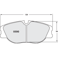 Performance Friction 0590 колодки тормозные передние, толщина 19 мм, состав 97, черный