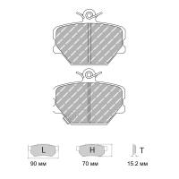 Ferodo Racing FDS1162 колодки тормозные передние, состав колодок DS Performance, черный