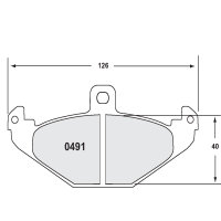 Performance Friction 0491 колодки тормозные задние, толщина 13 мм, состав 08, черный