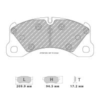 Ferodo Racing FCP4064 колодки тормозные передние, состав колодок "H" (DS 2500), черный