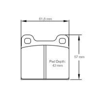 Pagid 4304 колодки тормозные, толщина 15 мм, состав RSH 3