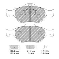 Ferodo Racing FCP1394 колодки тормозные передние, состав колодок "H" (DS 2500), черный