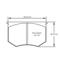 Pagid 4508 колодки тормозные, толщина 16 мм, состав RSH 29E