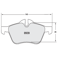 Performance Friction 0939 колодки тормозные передние, толщина 18 мм, состав 11, черный