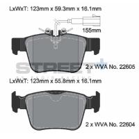 Pagid 8016 колодки тормозные задние, толщина 16,1 мм, состав SP (Street+)