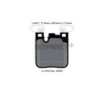 Pagid 8195 колодки тормозные задние, толщина 17 мм, состав SP (Street+)